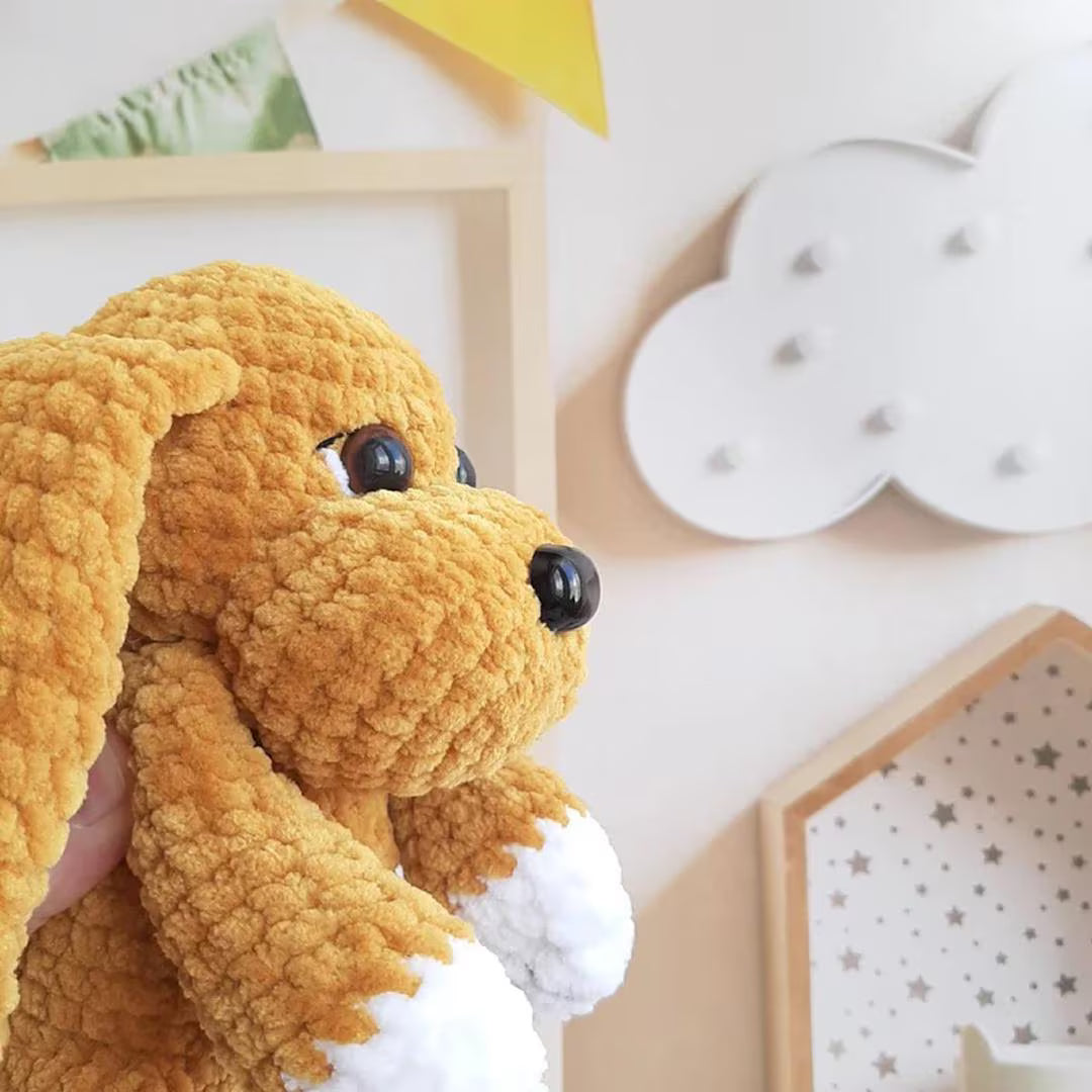 Crochet Puppy Pattern – Amigurumi Dog Plush PDF (Beginner Friendly)