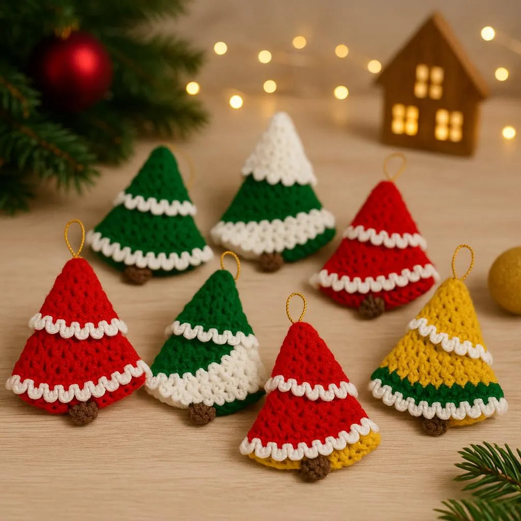 Crochet Christmas Tree Ornament Pattern – Easy Holiday Amigurumi PDF