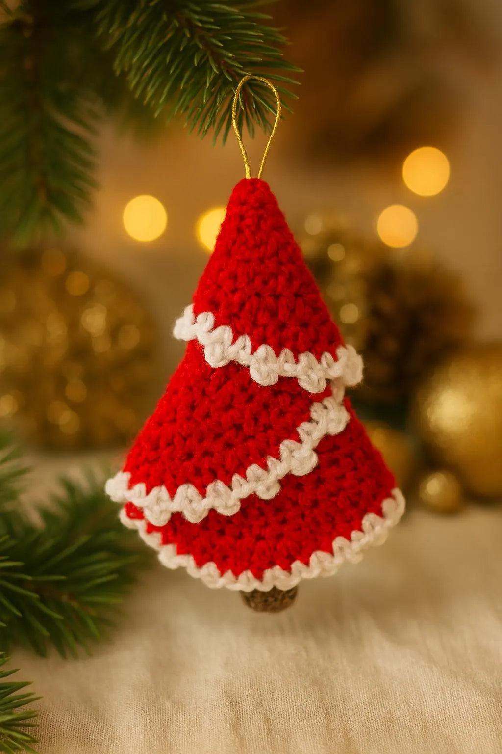 Crochet Christmas Tree Ornament Pattern – Easy Holiday Amigurumi PDF