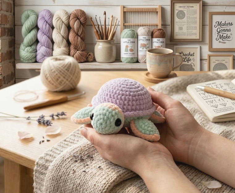 Hooked Ocean Turtle Crochet Pattern PDF | Tiny Amigurumi Sea Turtle | Beginner Friendly