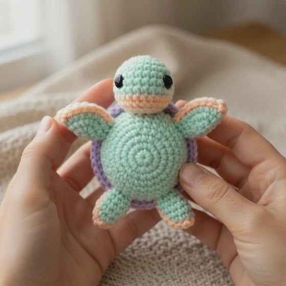 Hooked Ocean Turtle Crochet Pattern PDF | Tiny Amigurumi Sea Turtle | Beginner Friendly